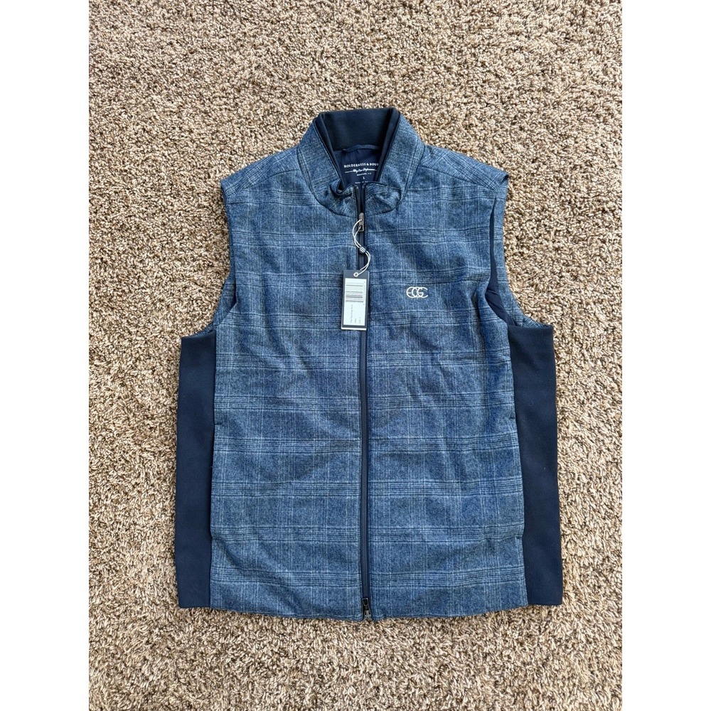 NWT Holderness & Bourne Men's L Heathered Navy The Sterling Vest